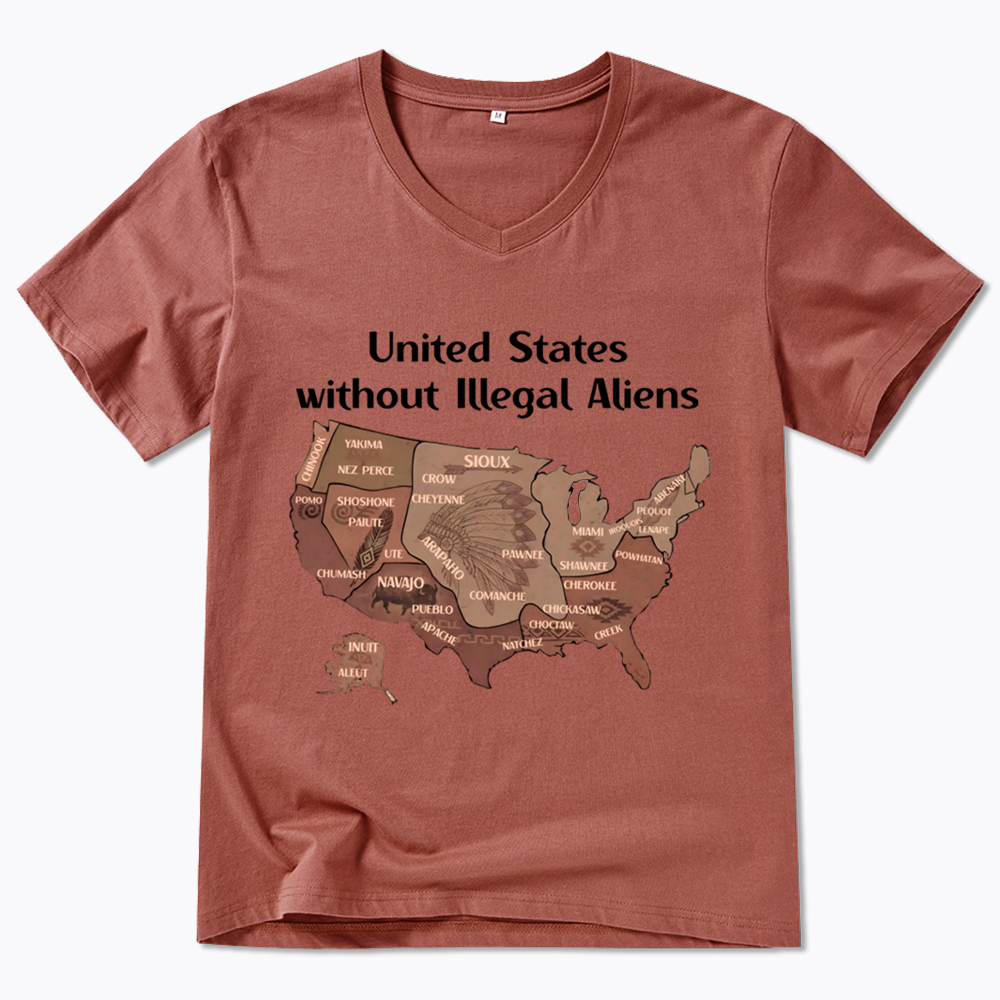 United States Without Illegal Aliens V-Neck Classic T-Shirt