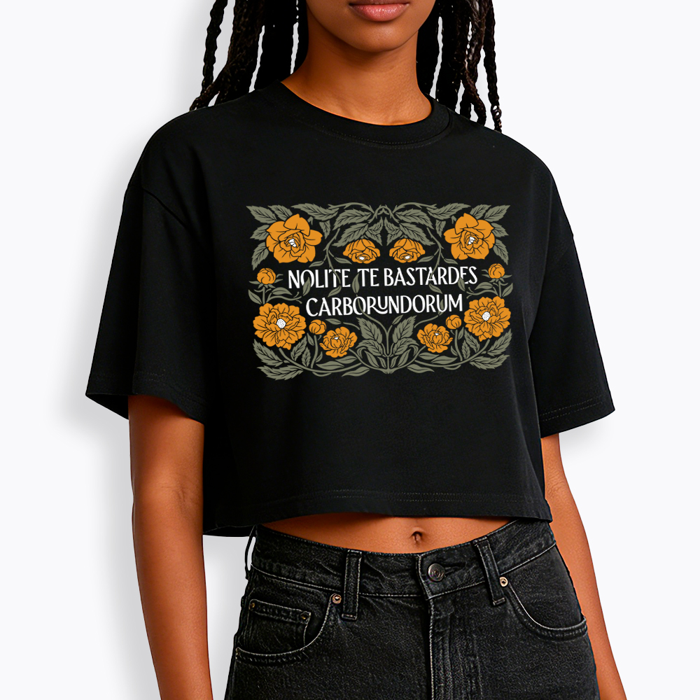 Stay Strong Floral Vintage Cropped T-Shirt