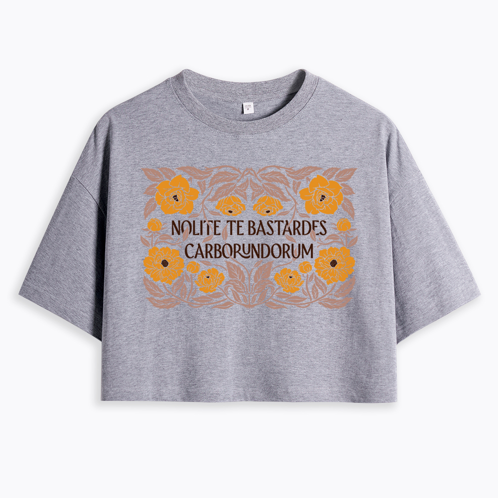 Stay Strong Floral Vintage Cropped T-Shirt