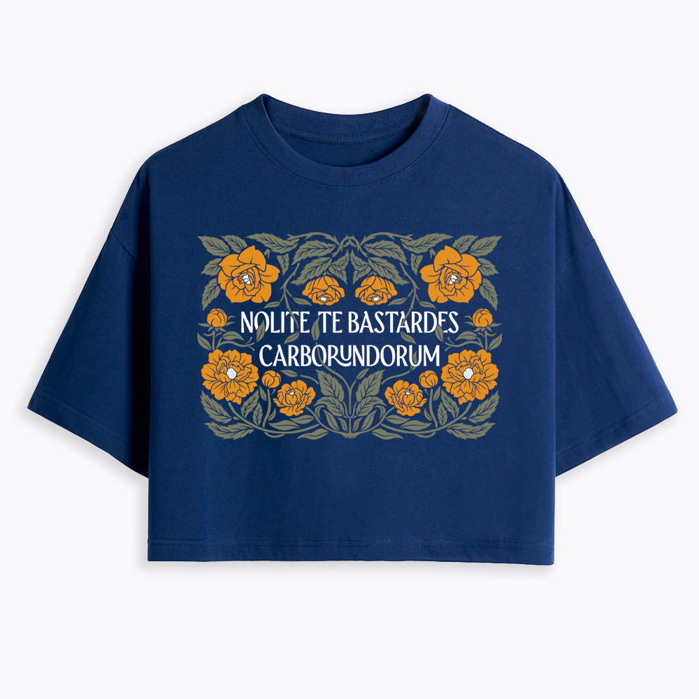 Stay Strong Floral Vintage Cropped T-Shirt