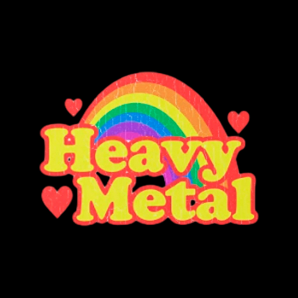Funny Heavy Metal Rainbow Cropped T-Shirts