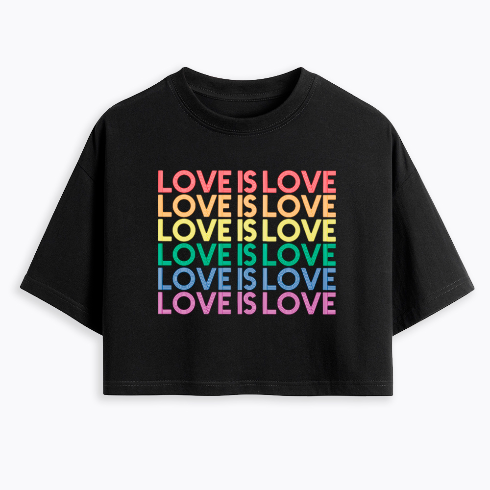 Love is Love Kindness Cropped T-Shirts