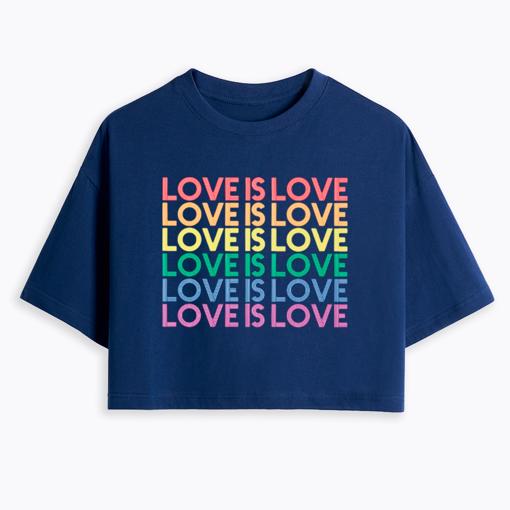 Love is Love Kindness Cropped T-Shirts