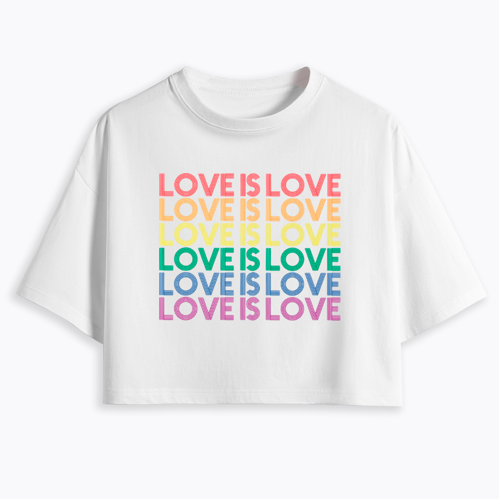 Love is Love Kindness Cropped T-Shirts