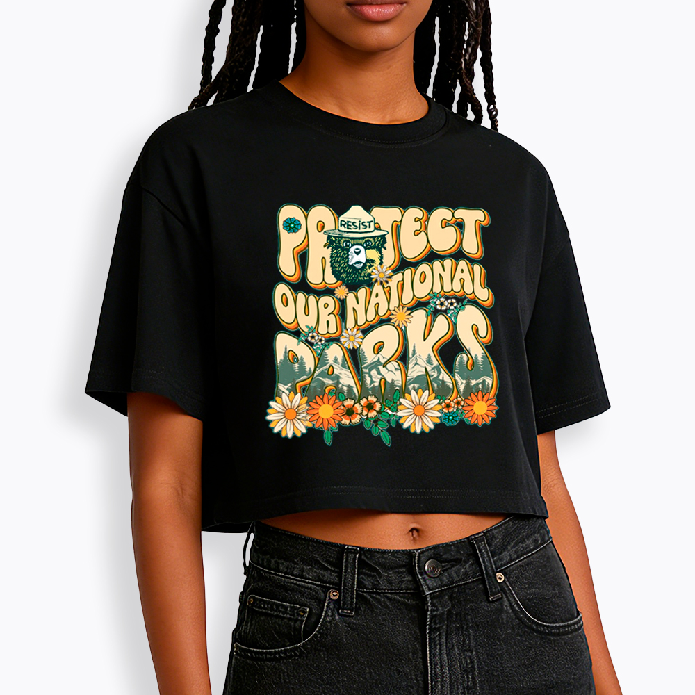Protect Our National Parks Cropped T-Shirt