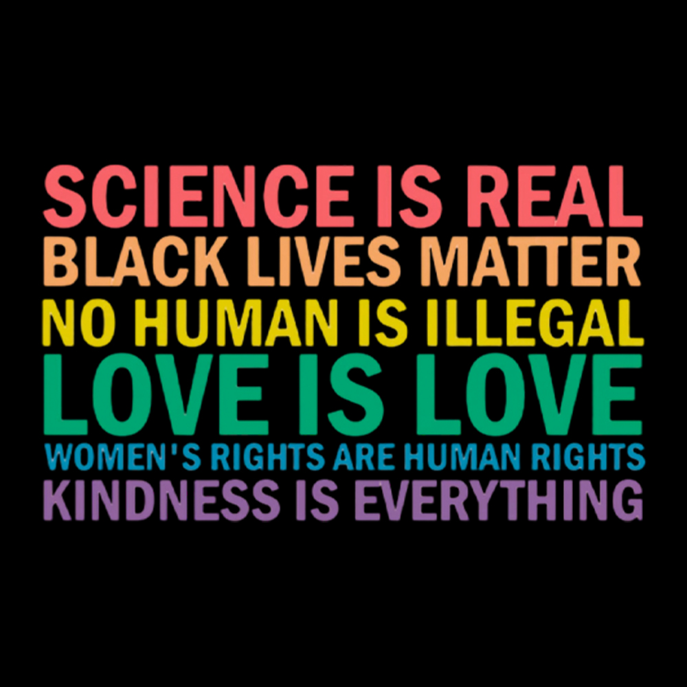 Science is Real Womens Rights Love Is Love Washed T-Shirt
