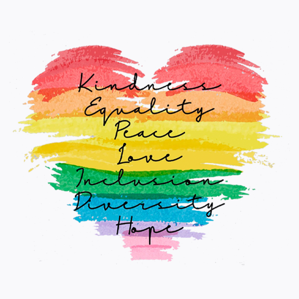 Kindness Equality Peace Love Inclusion Diversity Cropped T-Shirts