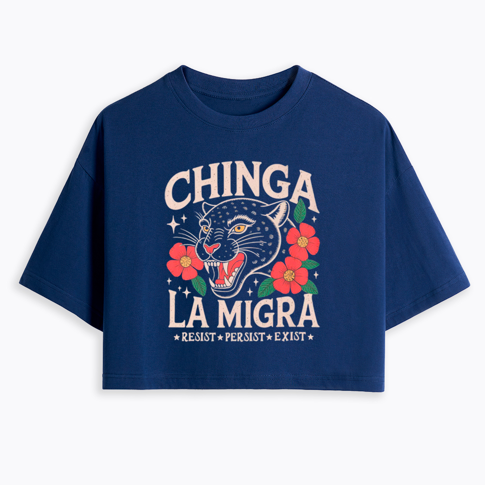 Chinga La Migra Human Rights Cropped T-Shirt