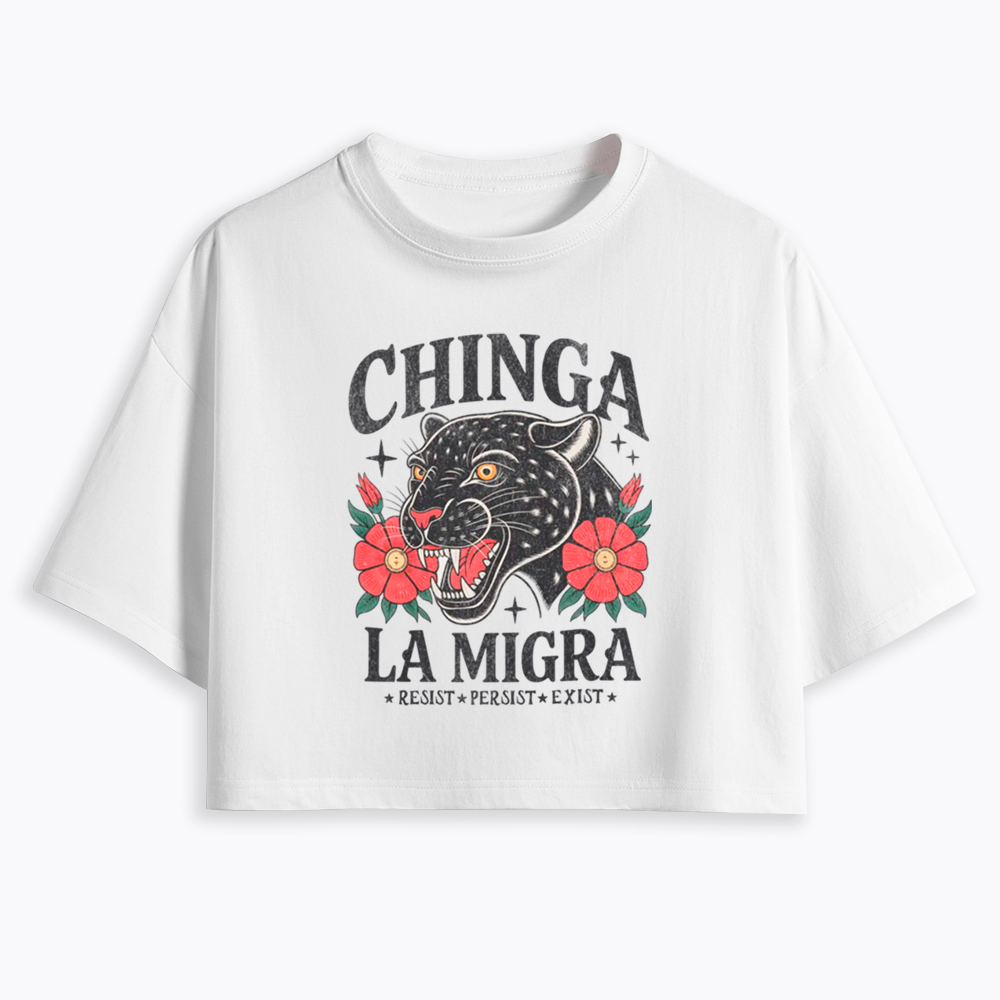 Chinga La Migra Human Rights Cropped T-Shirt