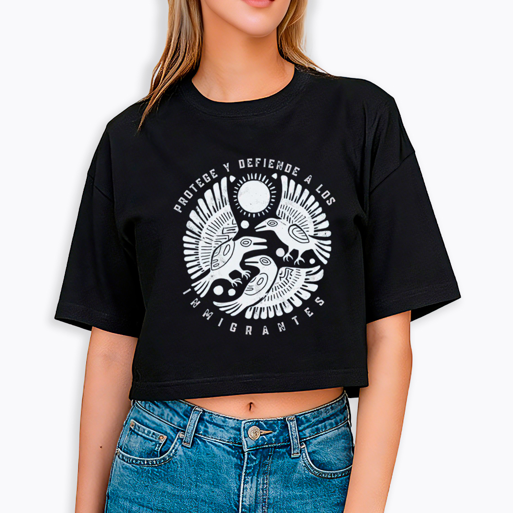 Protege Y Defiende A Los Inmigrantes Cropped T-Shirt
