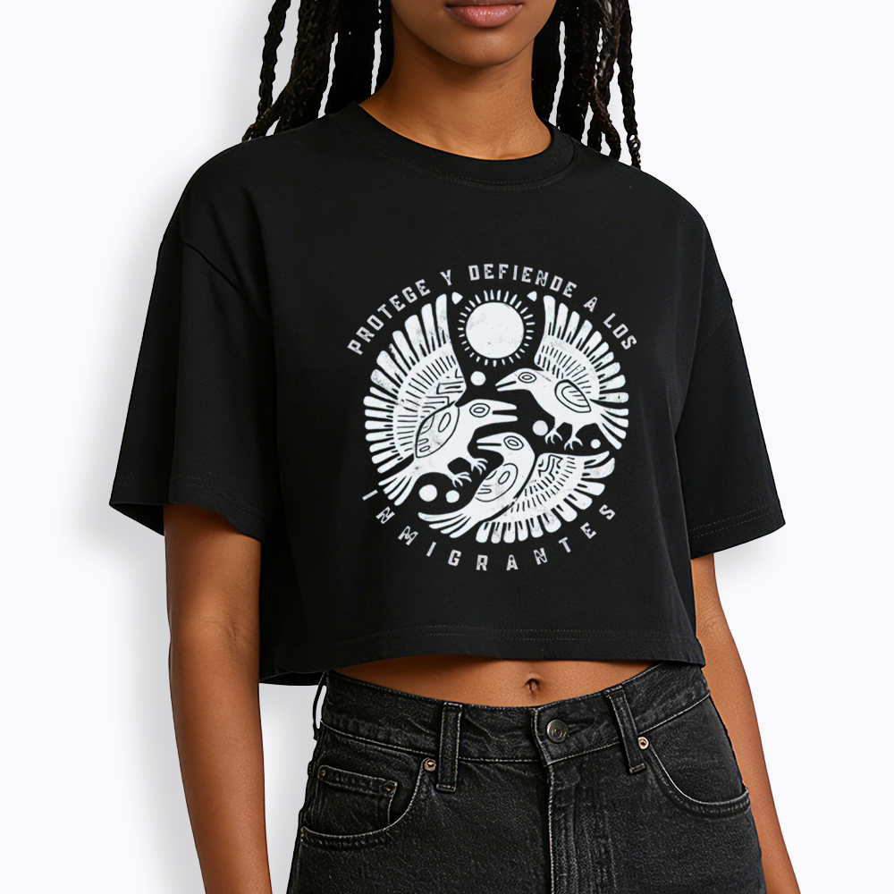 Protege Y Defiende A Los Inmigrantes Cropped T-Shirt