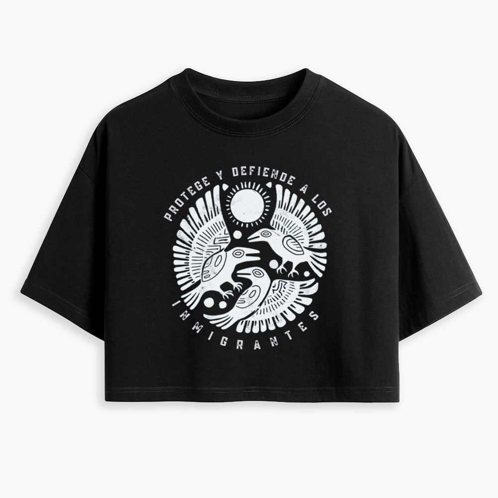 Protege Y Defiende A Los Inmigrantes Cropped T-Shirt