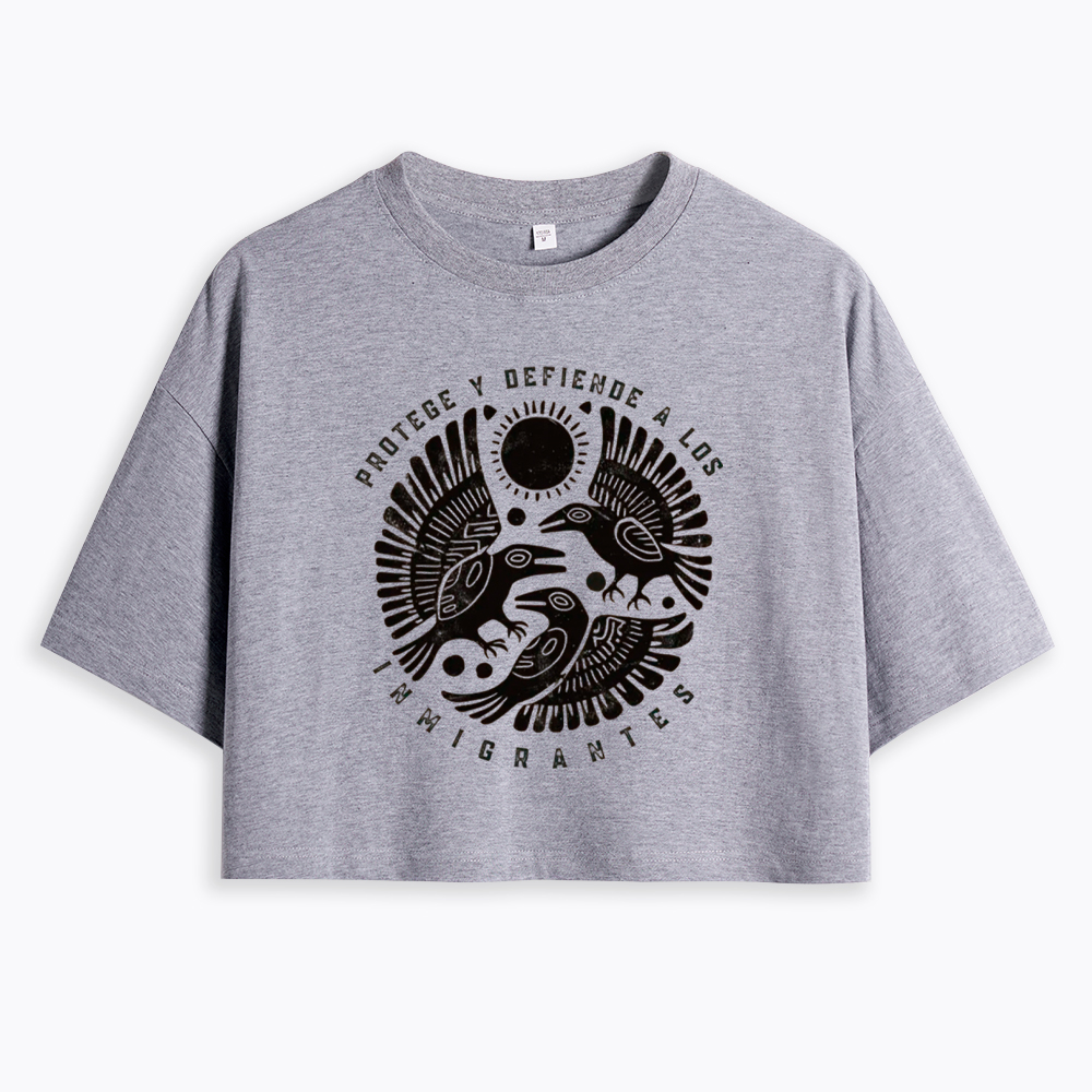 Protege Y Defiende A Los Inmigrantes Cropped T-Shirt