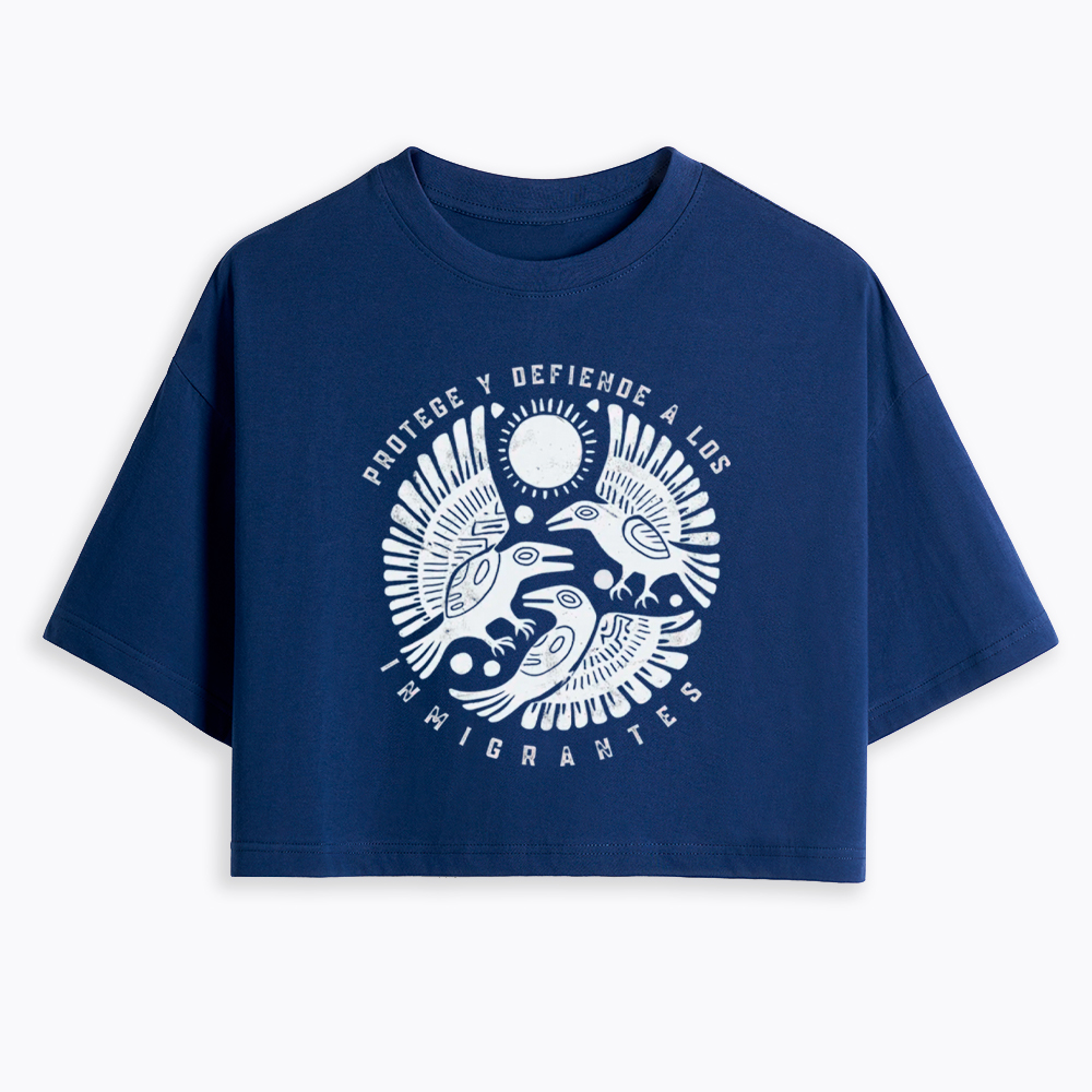 Protege Y Defiende A Los Inmigrantes Cropped T-Shirt