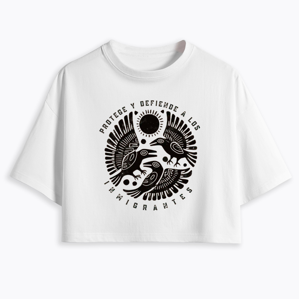Protege Y Defiende A Los Inmigrantes Cropped T-Shirt