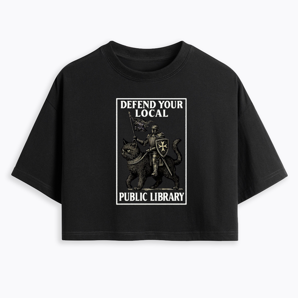 Defend Your Local Library Cropped T-Shirts