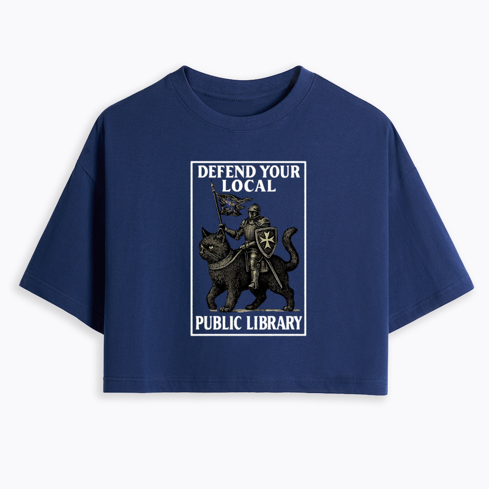 Defend Your Local Library Cropped T-Shirts