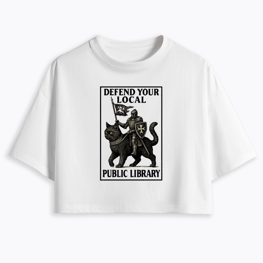 Defend Your Local Library Cropped T-Shirts