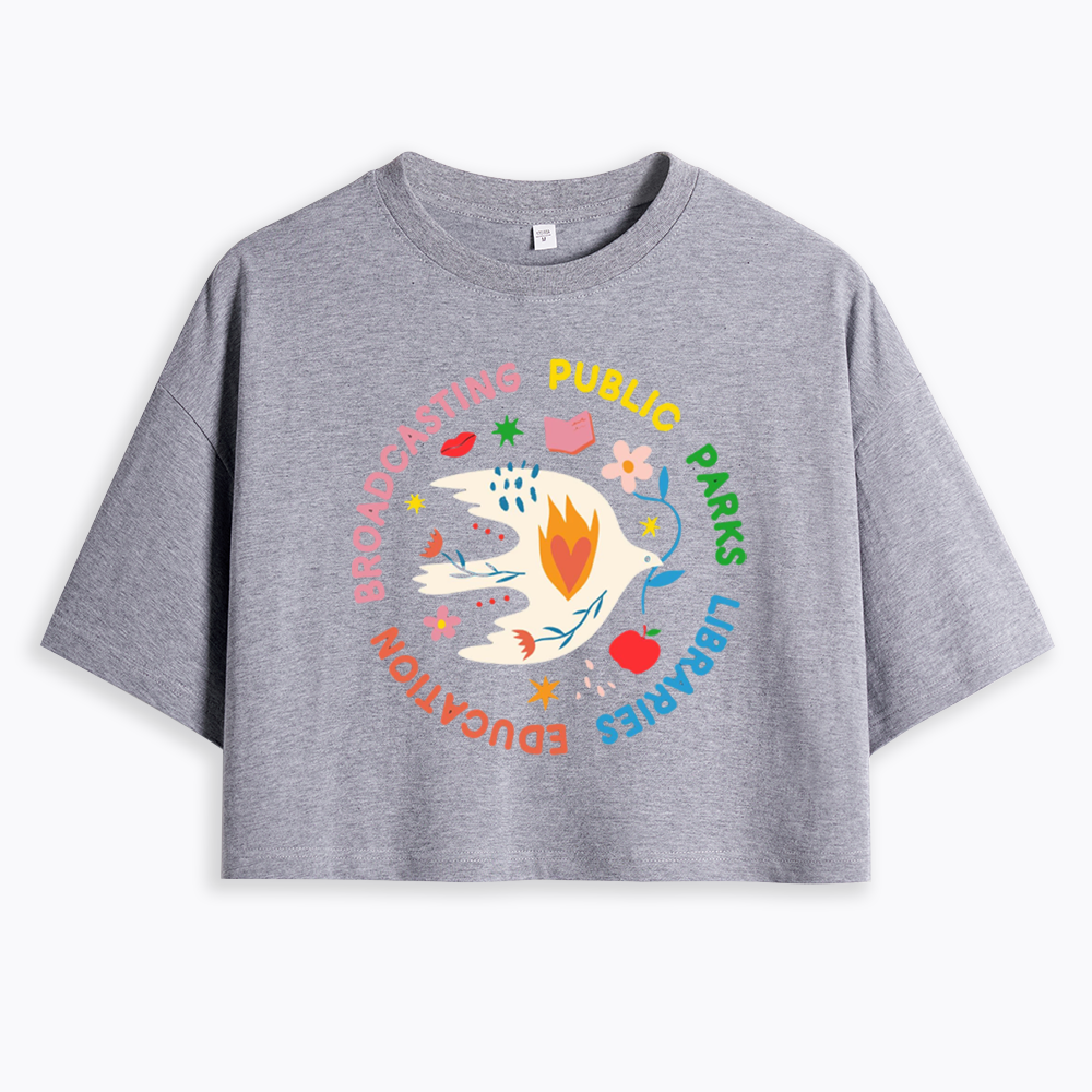 Protect Our Public Parks Cropped T-Shirts