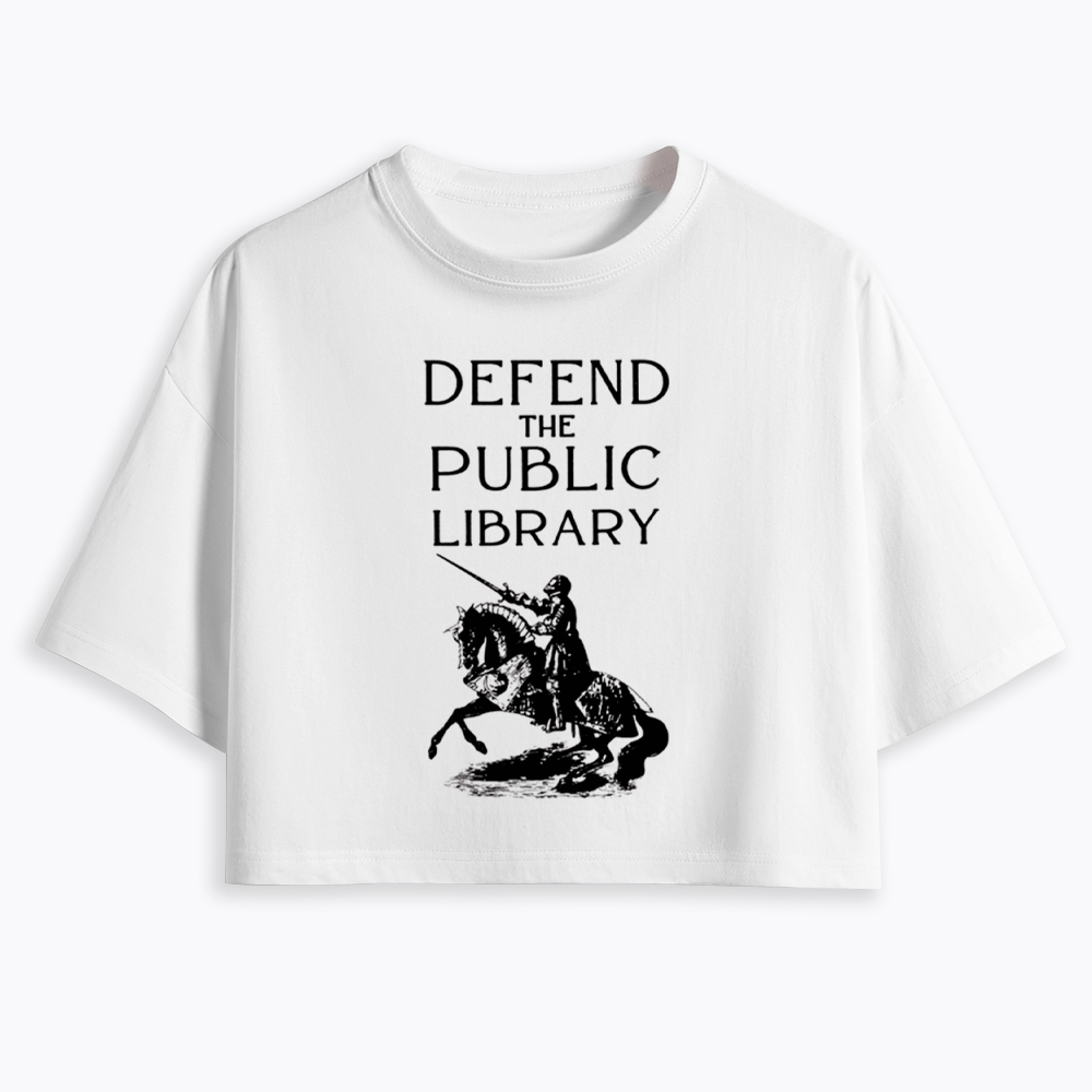 Defend The Public Library Cropped T-Shirt