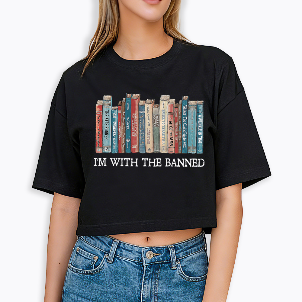 I'm With The Banned Cropped T-Shirts