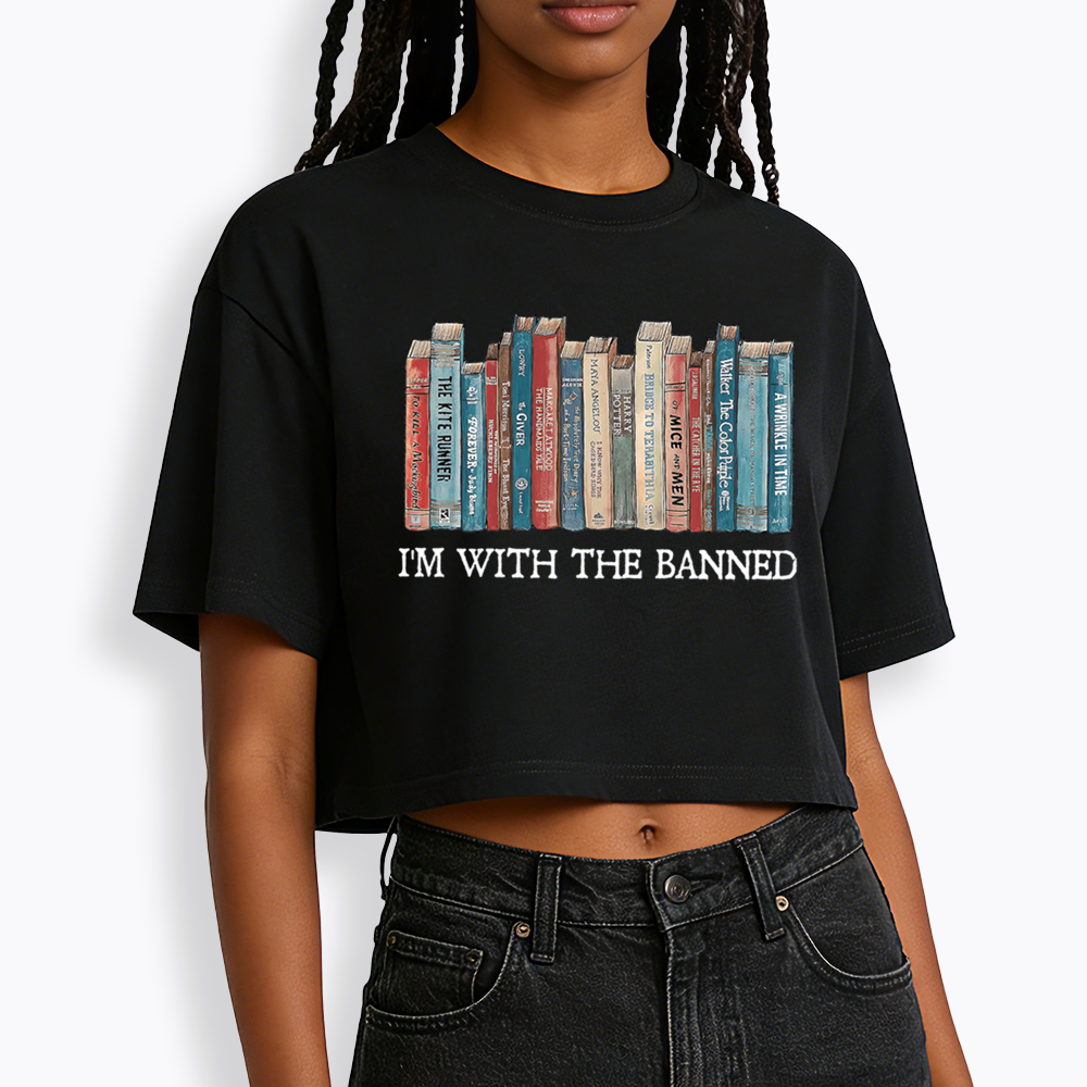 I'm With The Banned Cropped T-Shirts