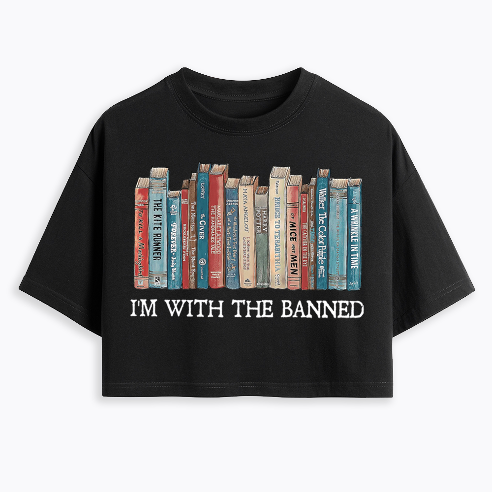 I'm With The Banned Cropped T-Shirts