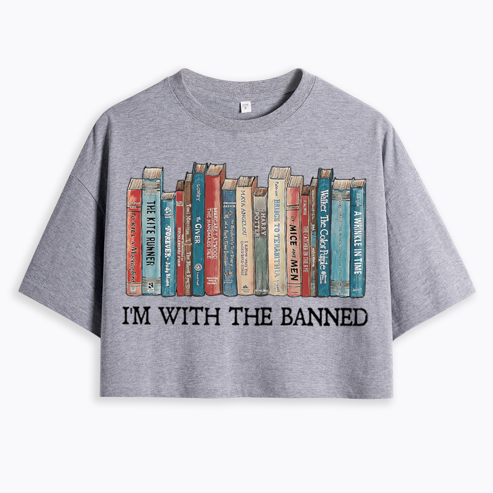 I'm With The Banned Cropped T-Shirts
