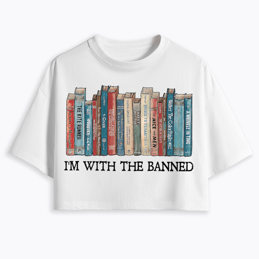 I'm With The Banned Cropped T-Shirts