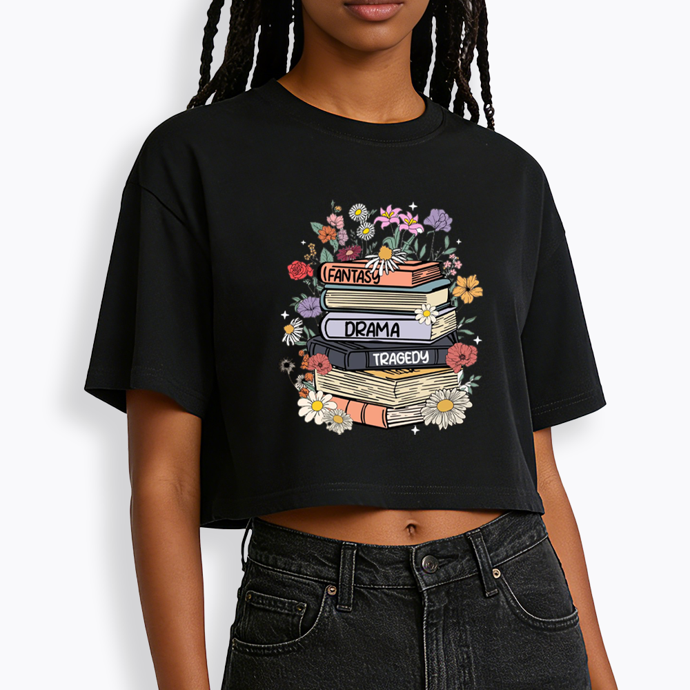 Fantasy Drama Tragedy Kinds Cropped T-Shirts