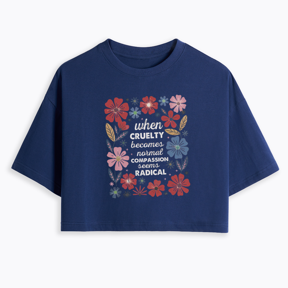 Radicalized by basic decency Cropped T-Shirts