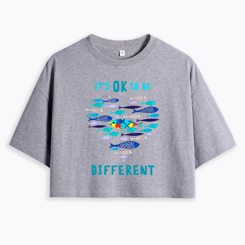 It's OK to Be Different Cropped T-Shirt