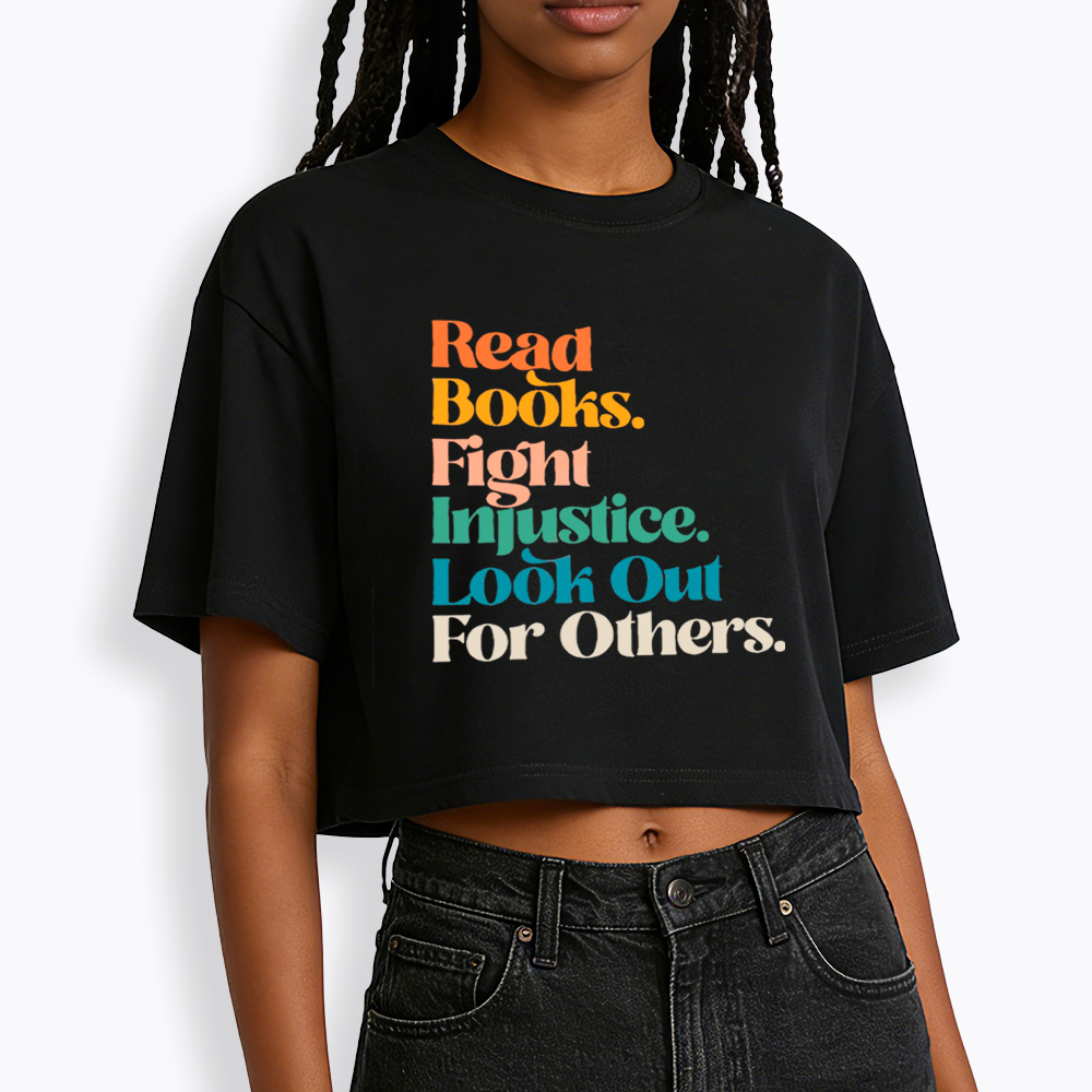 Read Banned Books Social Justice Cropped T-Shirt