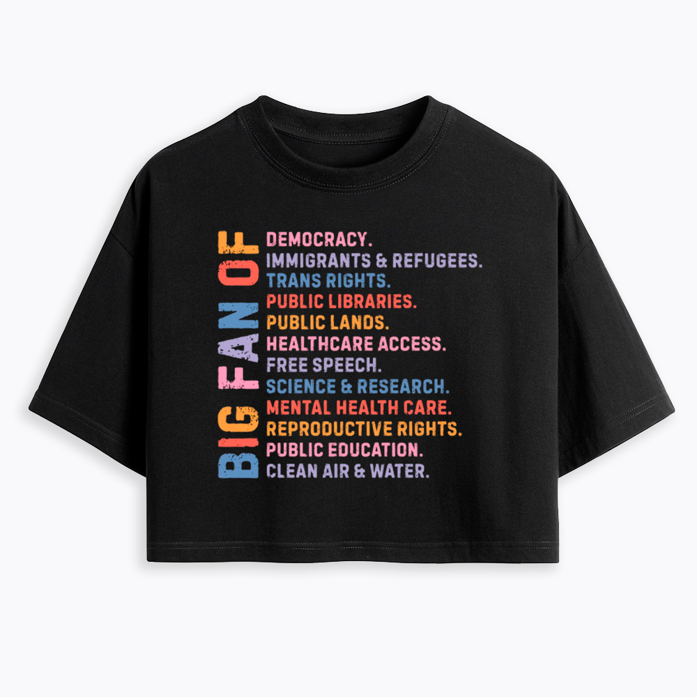 Big Fan of Human Rights Cropped T-Shirt