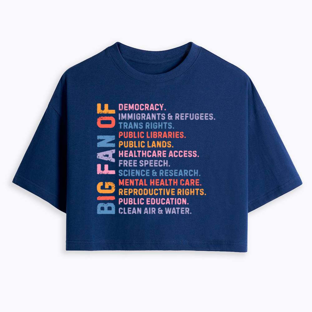 Big Fan of Human Rights Cropped T-Shirt