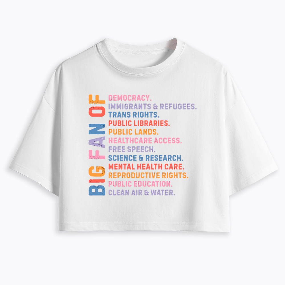 Big Fan of Human Rights Cropped T-Shirt