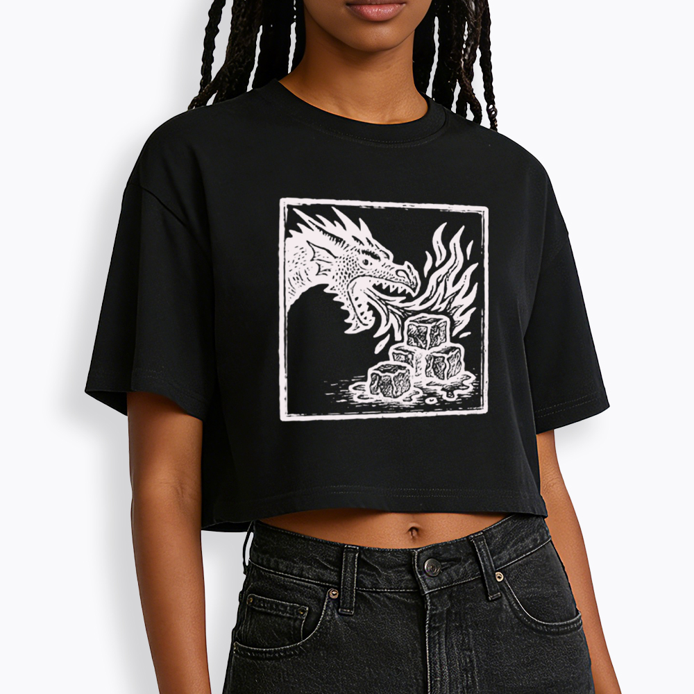 No Words Subtle ICE Cropped T-Shirt