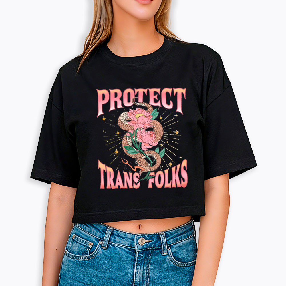 Protect Trans Folks Cropped T-Shirt