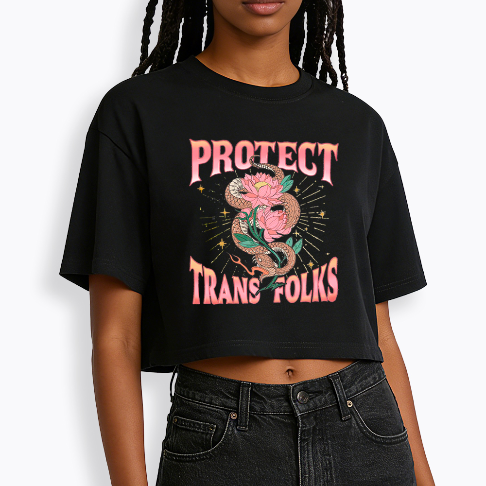 Protect Trans Folks Cropped T-Shirt