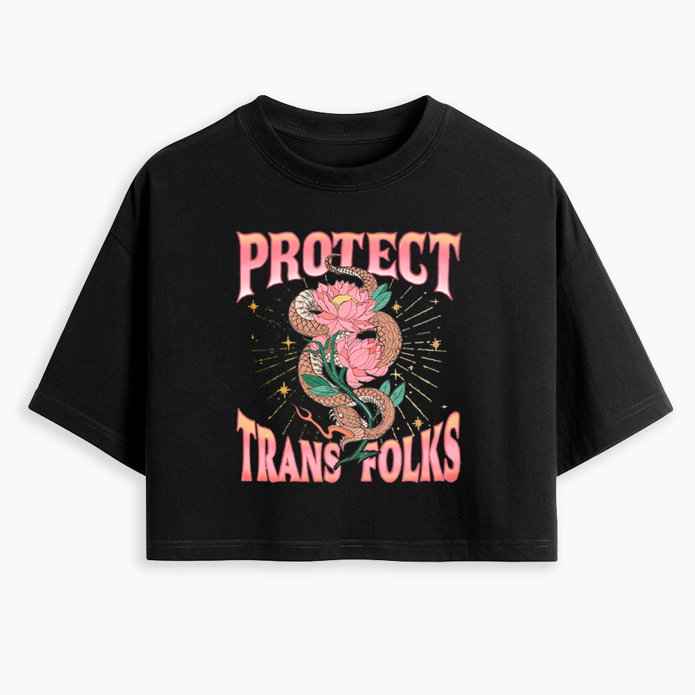 Protect Trans Folks Cropped T-Shirt