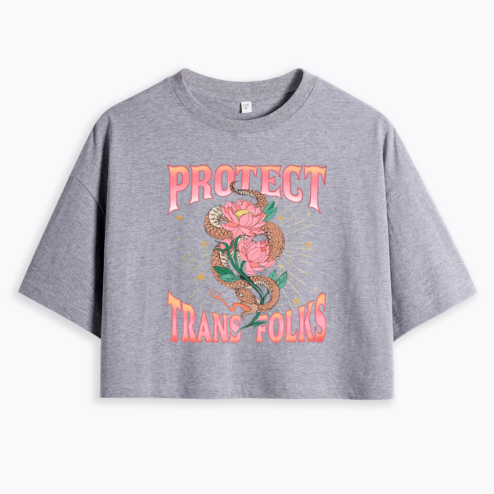 Protect Trans Folks Cropped T-Shirt