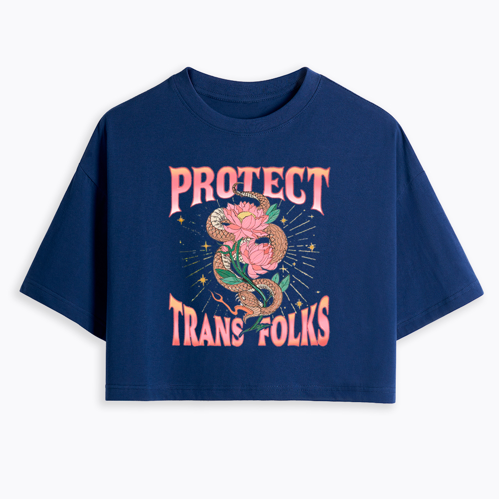 Protect Trans Folks Cropped T-Shirt