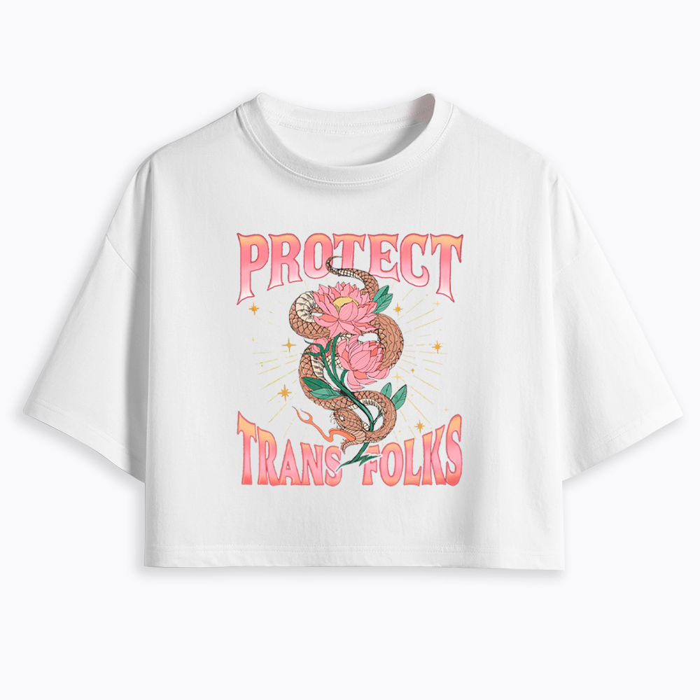 Protect Trans Folks Cropped T-Shirt