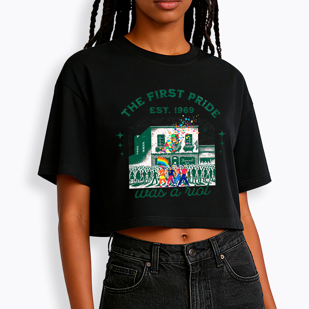 The first Pride Was a Riot Cropped T-Shirt