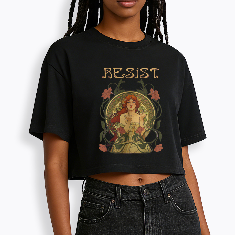 Resist Cropped T-Shirts