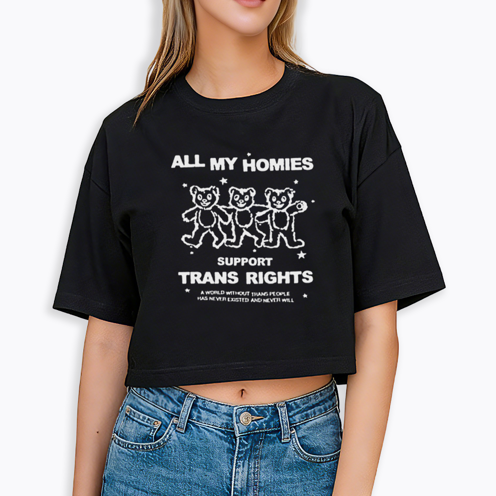 Respect Trans Rights Cropped T-Shirts