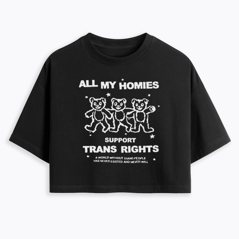 Respect Trans Rights Cropped T-Shirts