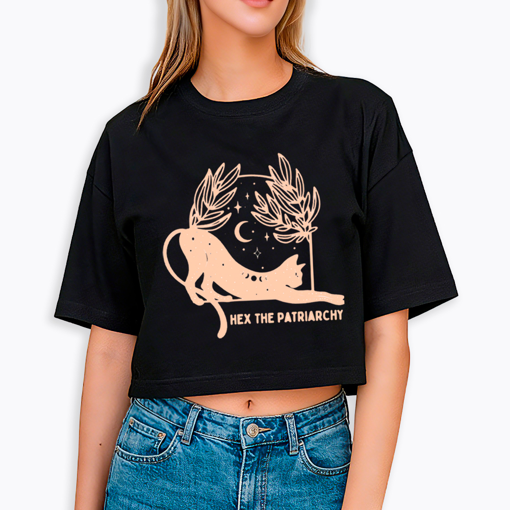 Feminist Witch, Hex The Patriarchy Cropped T-Shirt