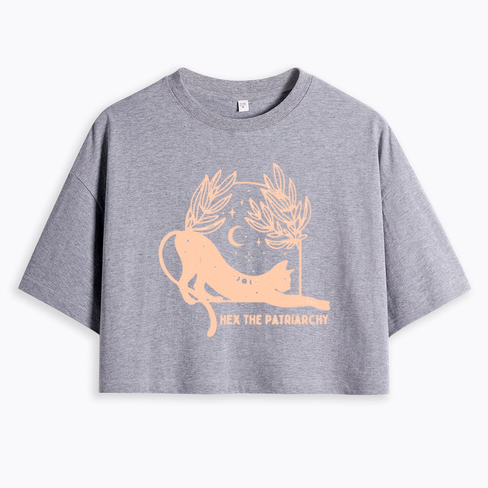Feminist Witch, Hex The Patriarchy Cropped T-Shirt
