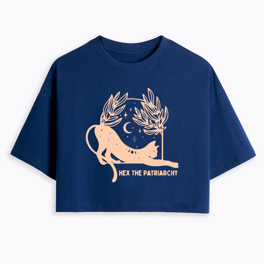 Feminist Witch, Hex The Patriarchy Cropped T-Shirt